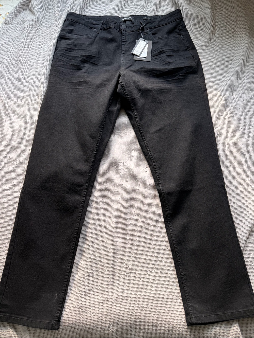 Kenneth Cole Men's Relaxed Black Jeans